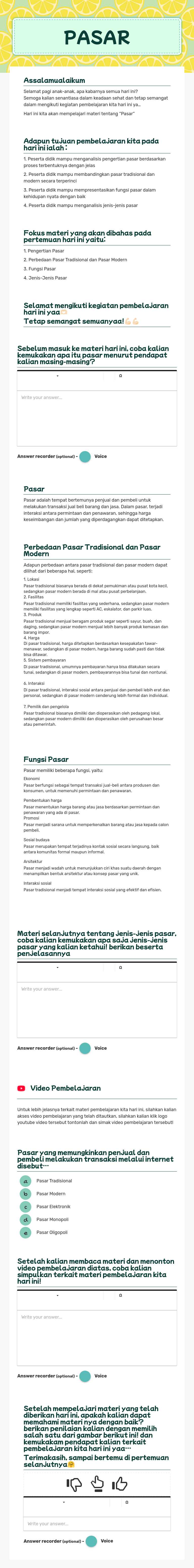 PASAR worksheet preview image