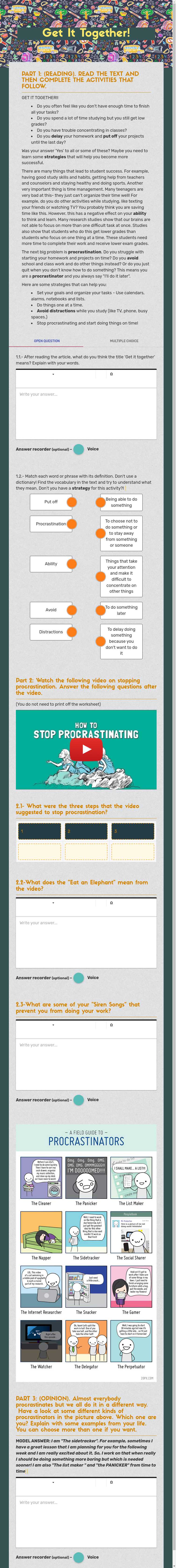 Get It Together! worksheet preview image