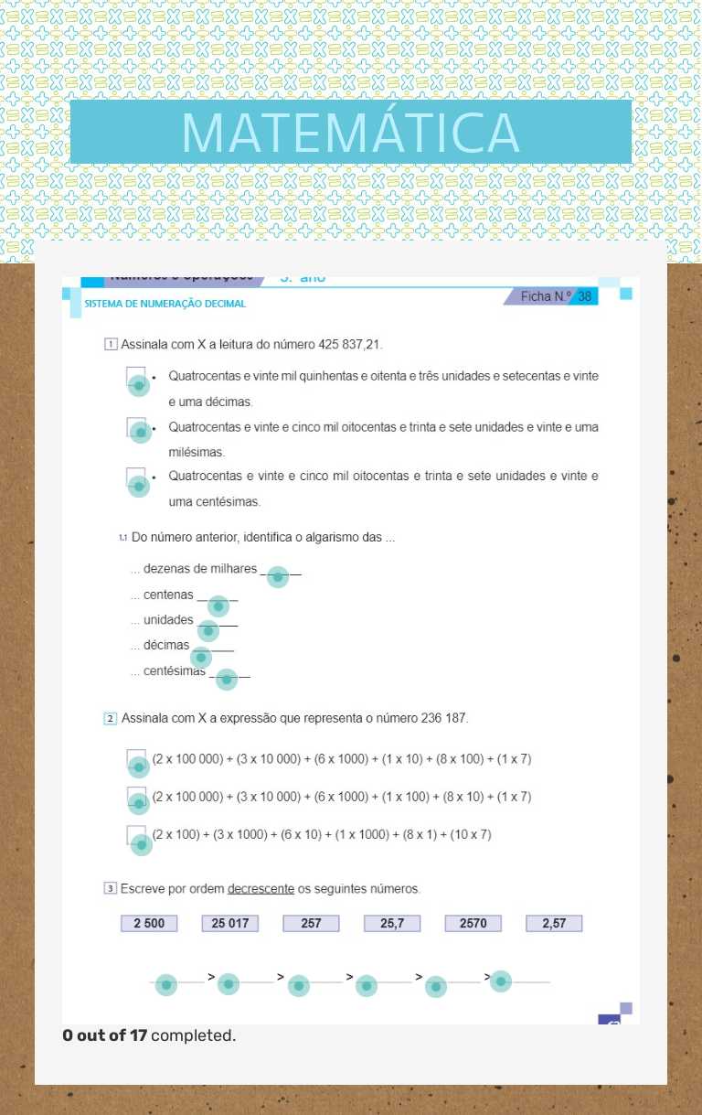 MATEMÁTICA worksheet preview image