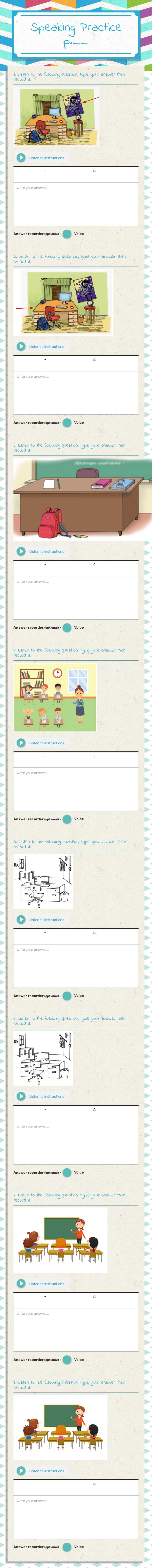 Speaking Practice p.__ worksheet preview image