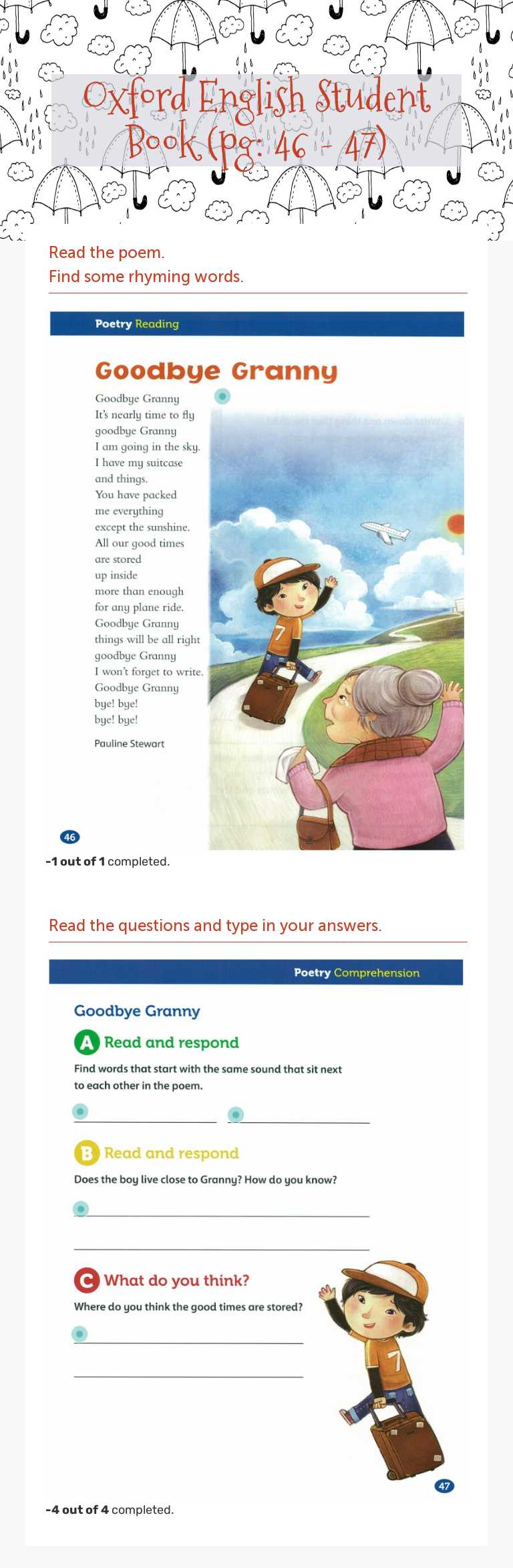 Oxford English Student Book (pg: 46 - 47) worksheet preview image