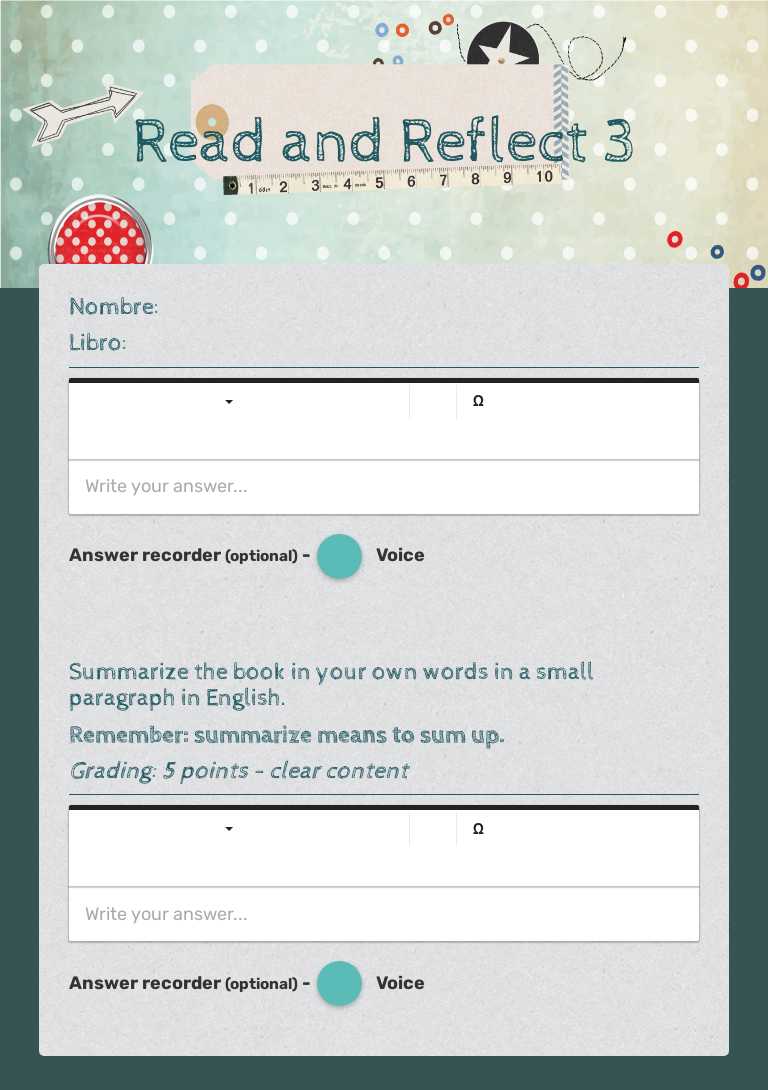 Read and Reflect 3 worksheet preview image