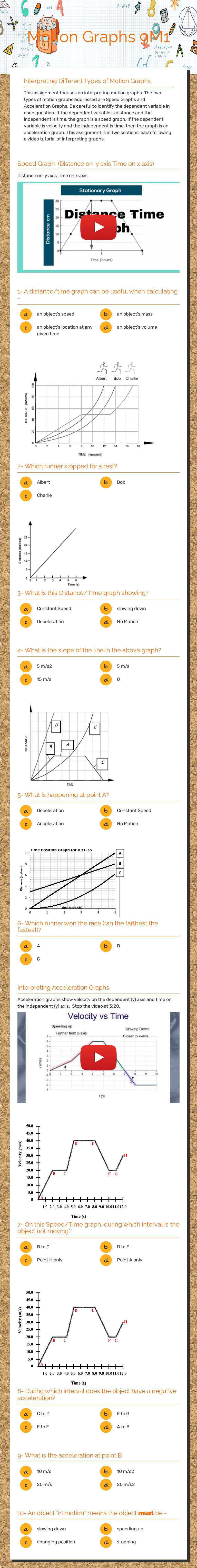 Motion Graphs
9M1 worksheet preview image