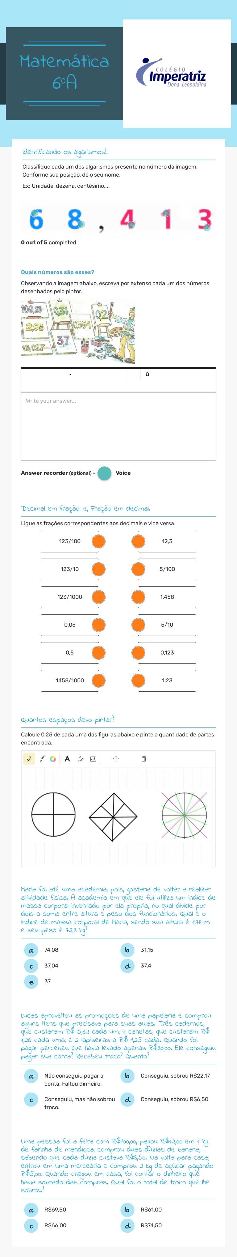 Matemática
6°A worksheet preview image