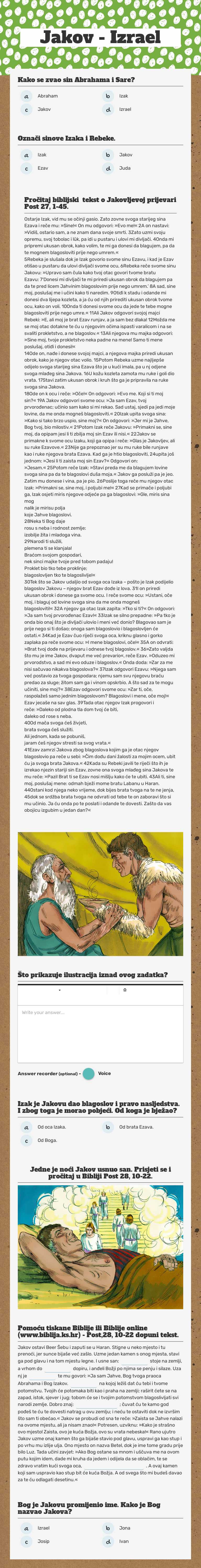 Jakov - Izrael worksheet preview image