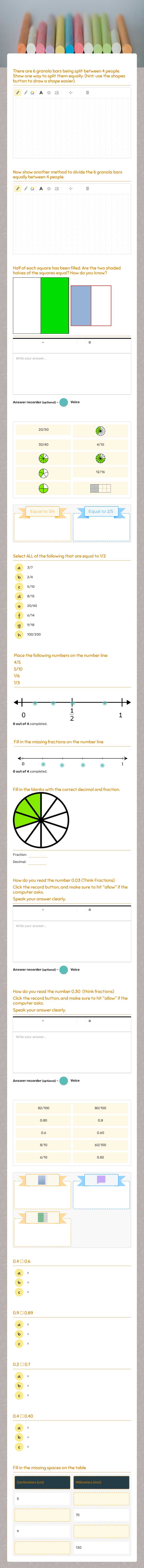 Unit 3 Review Grade 4 worksheet preview