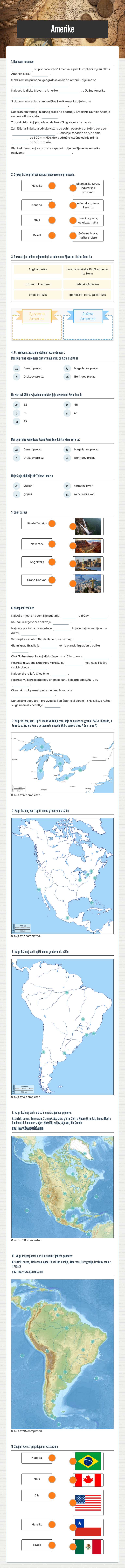 Amerike worksheet preview image