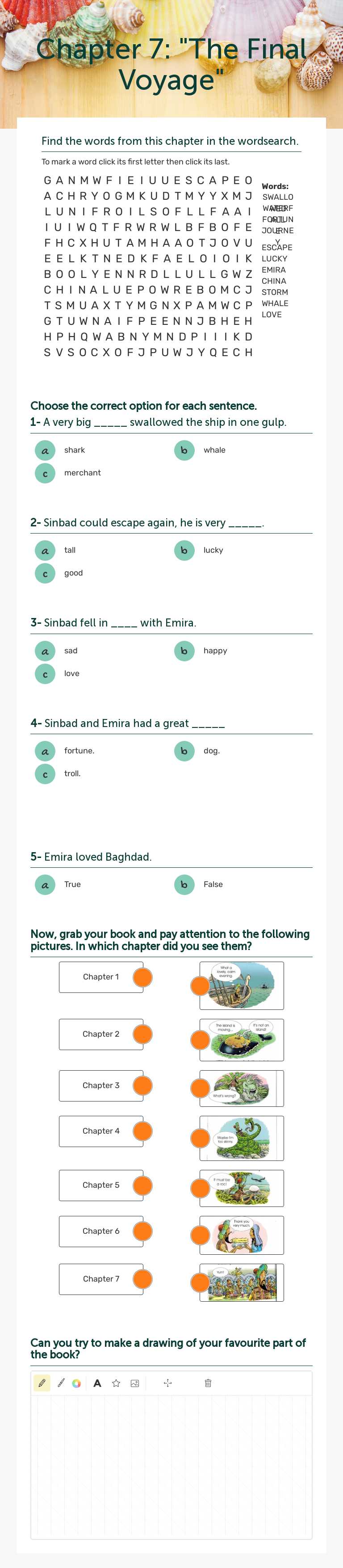 Chapter 7: "The Final Voyage" worksheet preview image