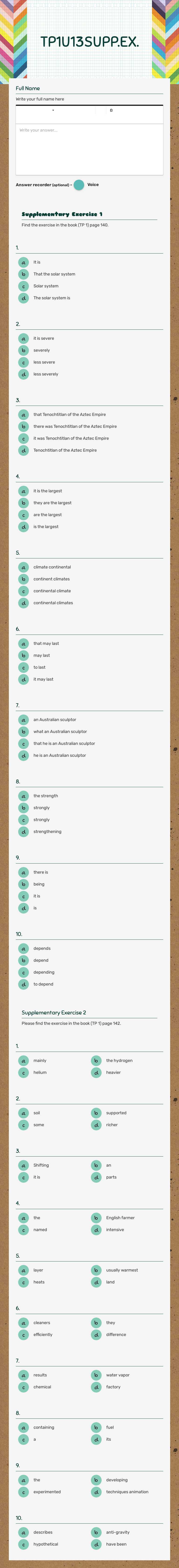 TP1U13SUPP.EX. worksheet preview image