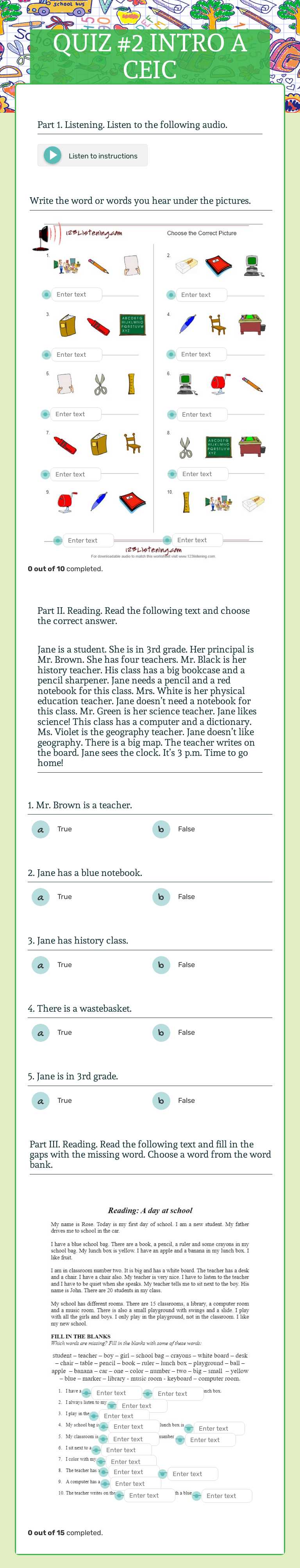 QUIZ #2 INTRO A CEIC worksheet preview image
