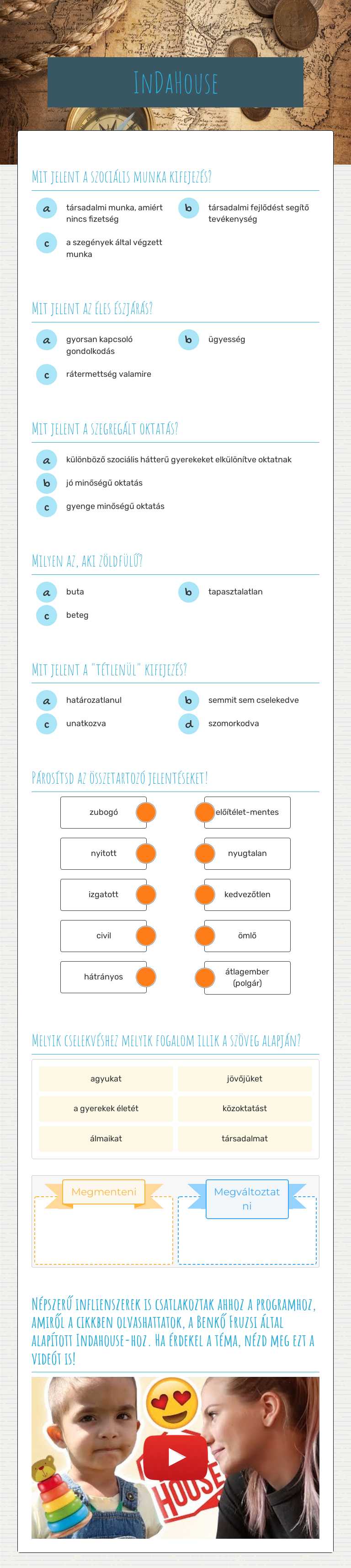 InDaHouse worksheet preview image