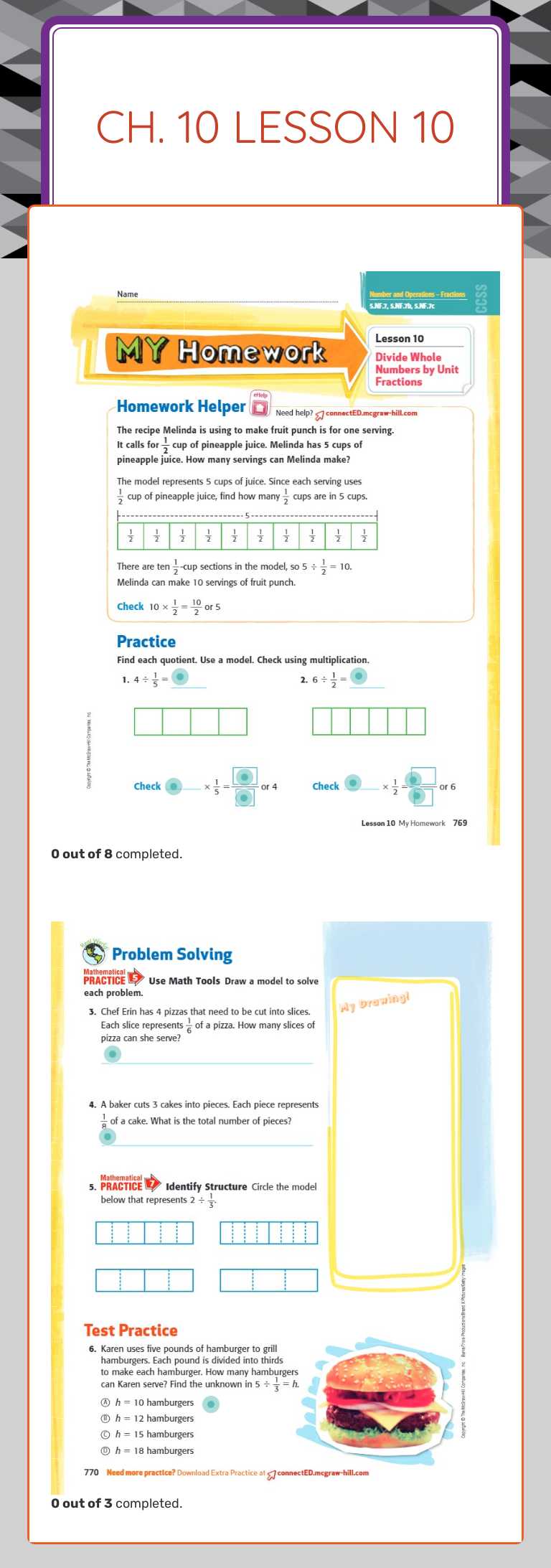 Ch. 10 Lesson 10 worksheet preview