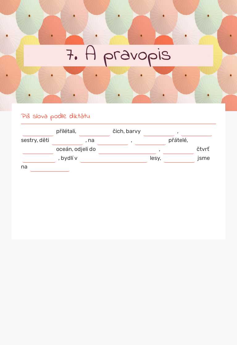 7. A pravopis worksheet preview image