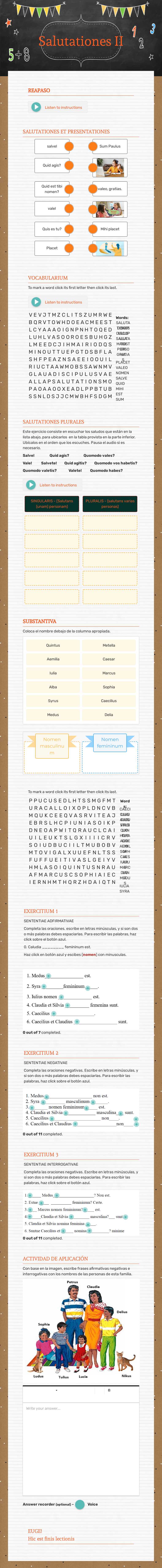 Salutationes II worksheet preview image