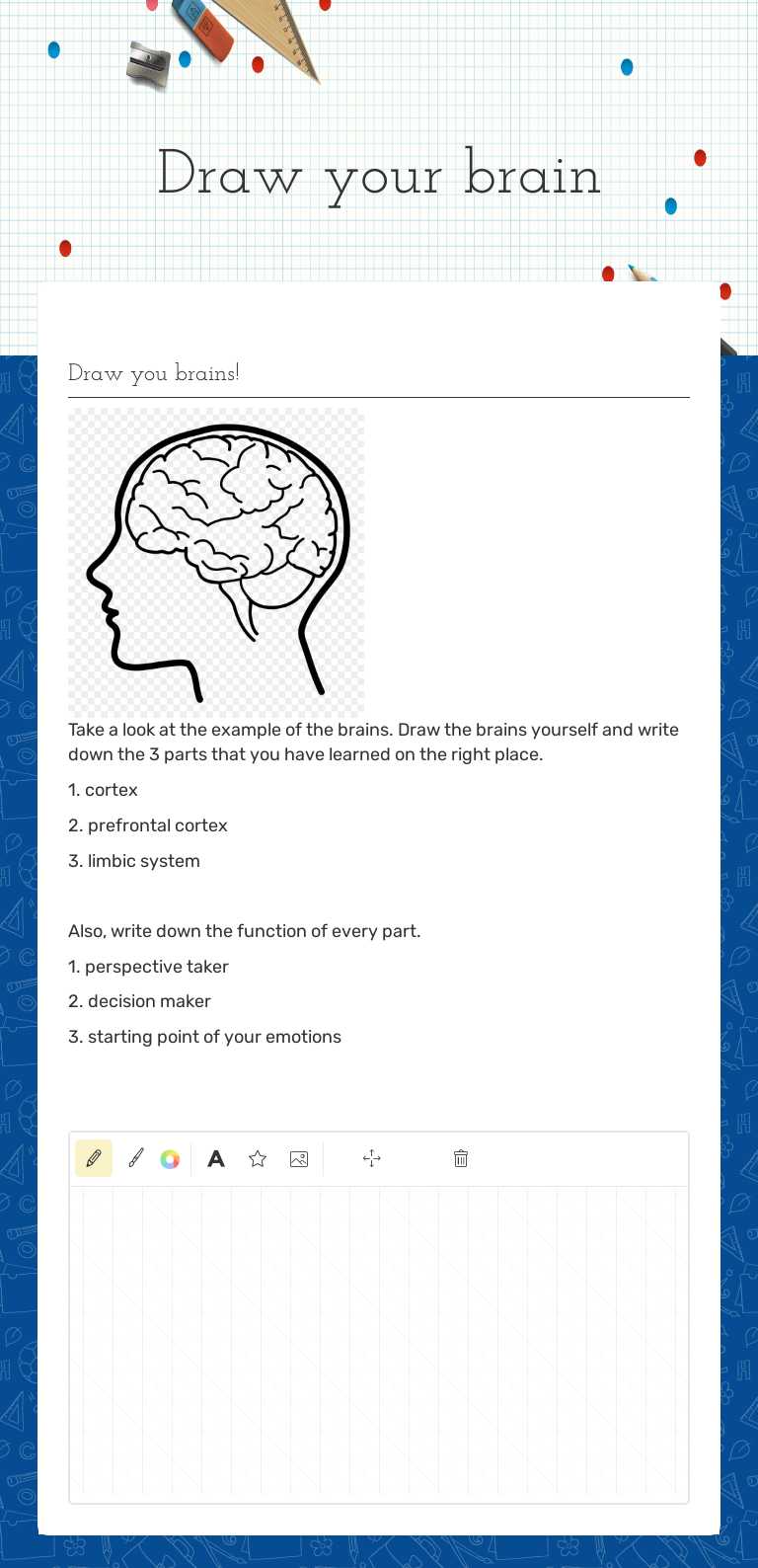 Draw your brain worksheet preview image