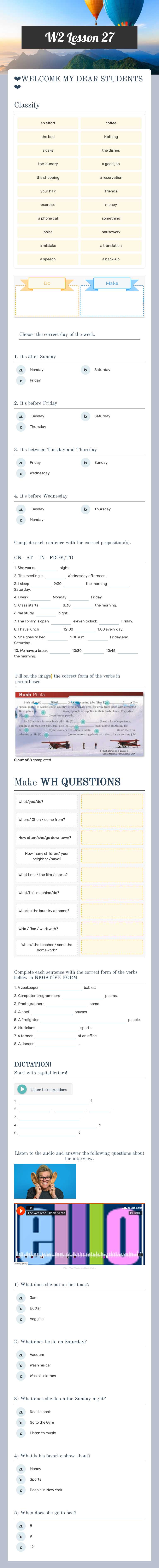 W2 Lesson 27 worksheet preview image