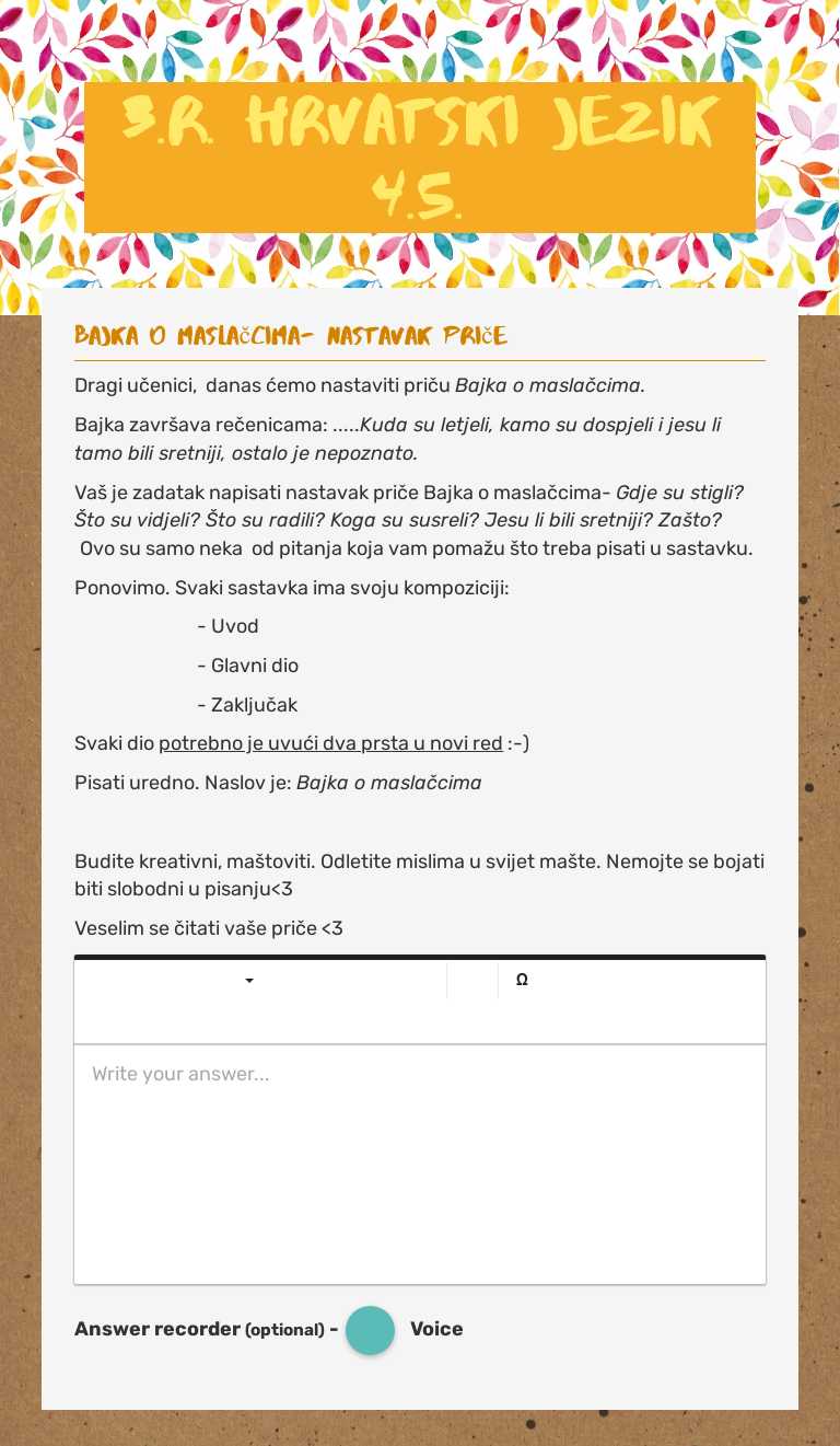 3.r. HRVATSKI JEZIK 4.5. worksheet preview image