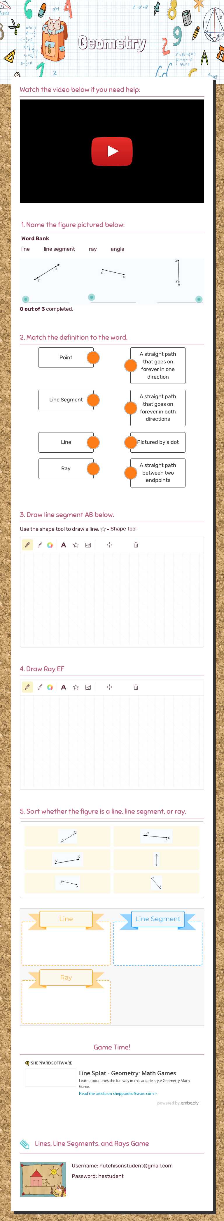 Geometry Grade 3 worksheet preview