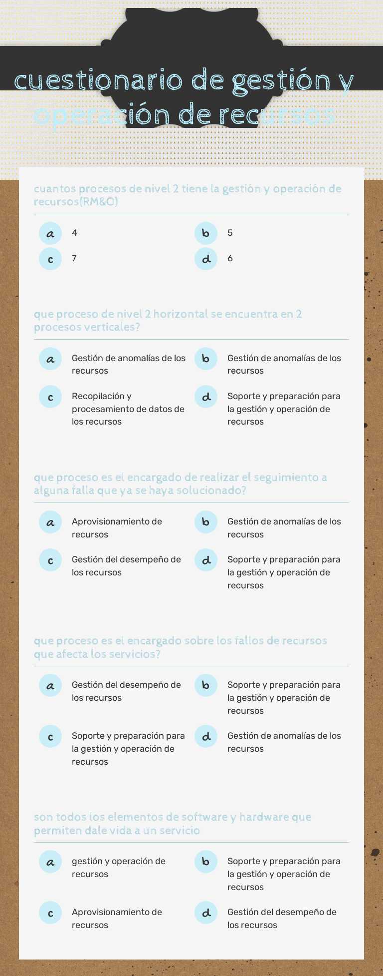 cuestionario de gestión y operación de recursos worksheet preview image