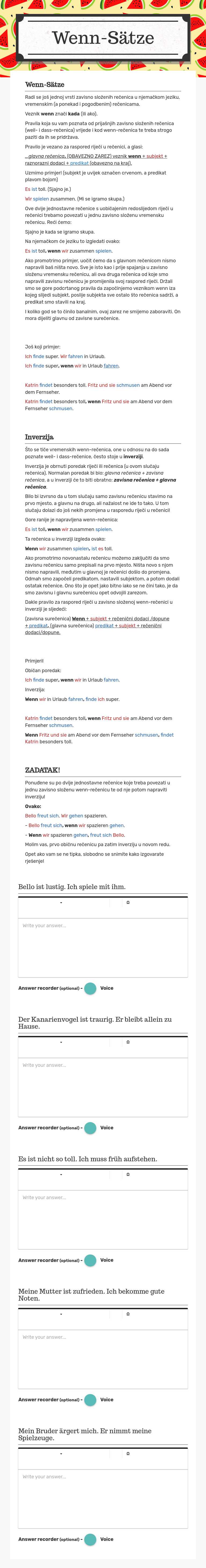 Wenn-Sätze worksheet preview image
