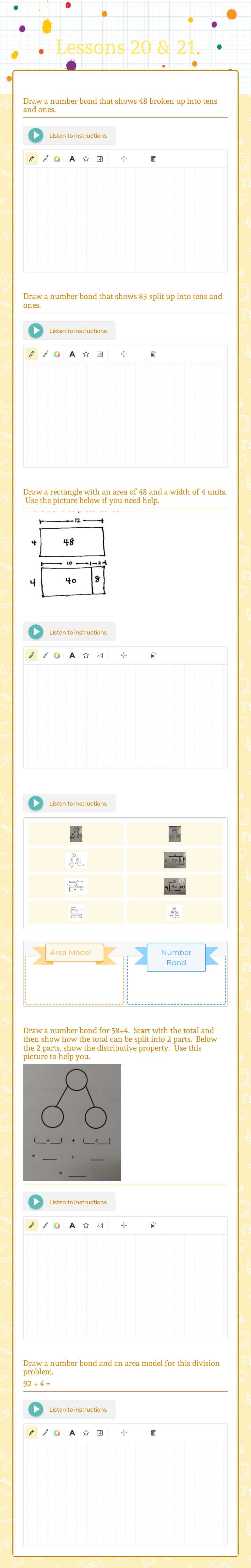 Lessons 20 & 21 Grade 4 worksheet preview