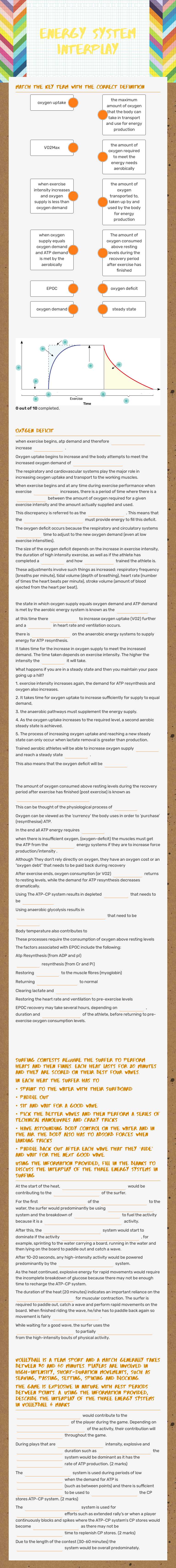 Energy System Interplay worksheet preview image