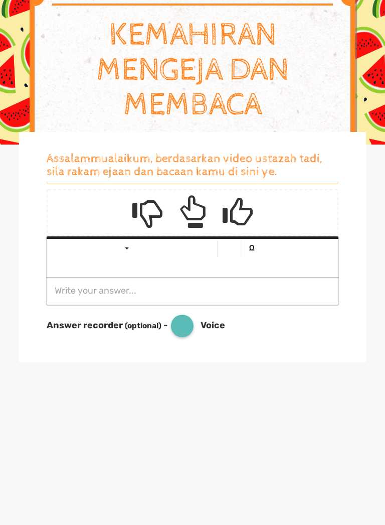 KEMAHIRAN MENGEJA DAN MEMBACA worksheet preview image