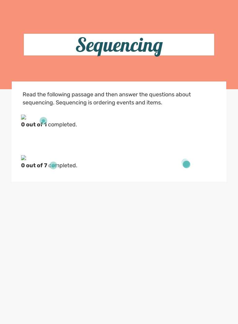 Sequencing worksheet preview image