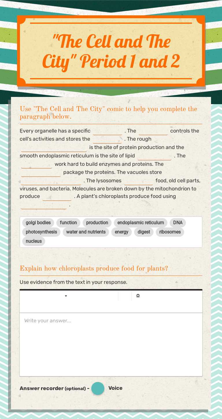 "The Cell and 
The City" Period 1 and 2 worksheet preview image