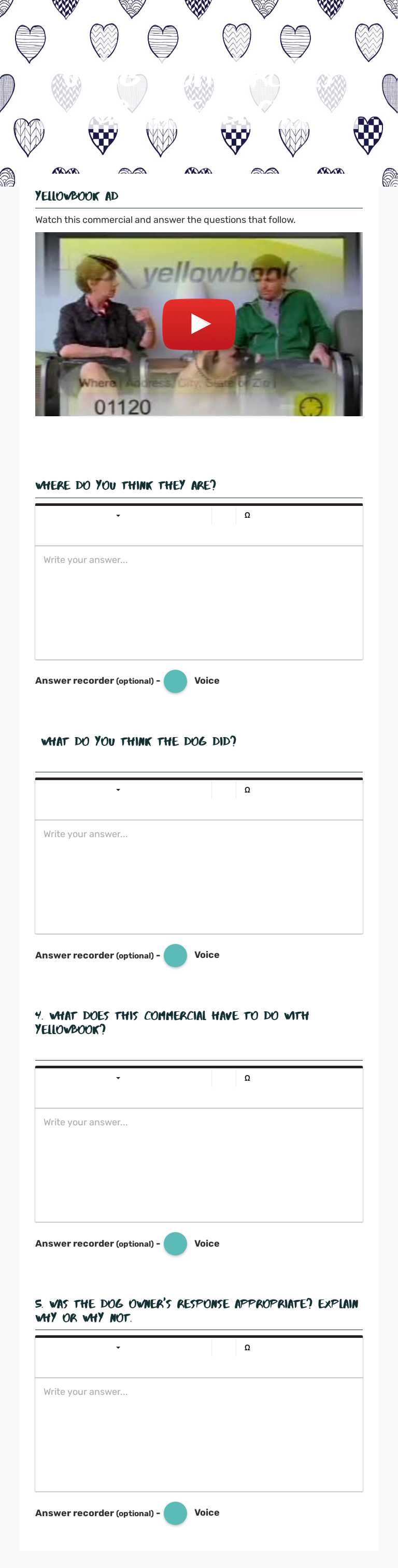 Using Commercials for Inferencing Grade 3 worksheet preview