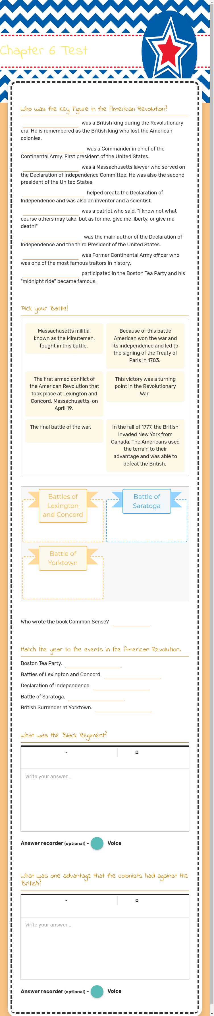Chapter 6 Test Grade 4 worksheet preview
