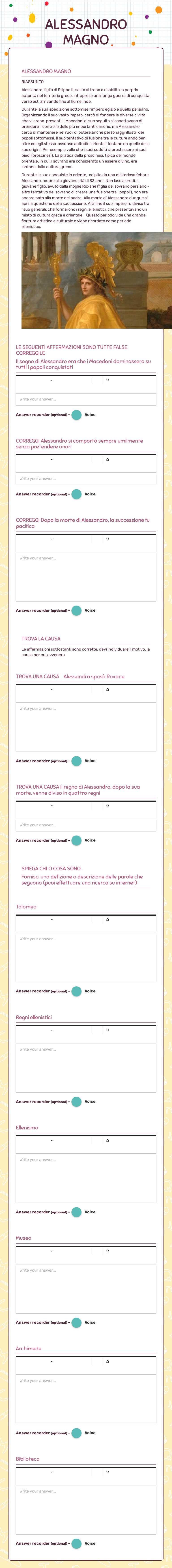 ALESSANDRO MAGNO worksheet preview image