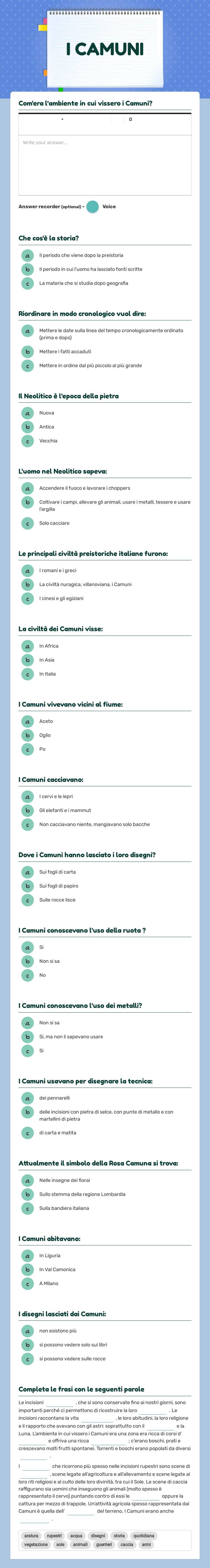 I CAMUNI worksheet preview image