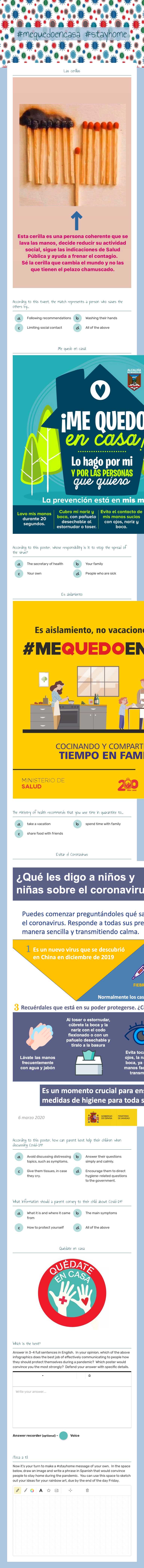 #mequedoencasa    #stayhome worksheet preview image