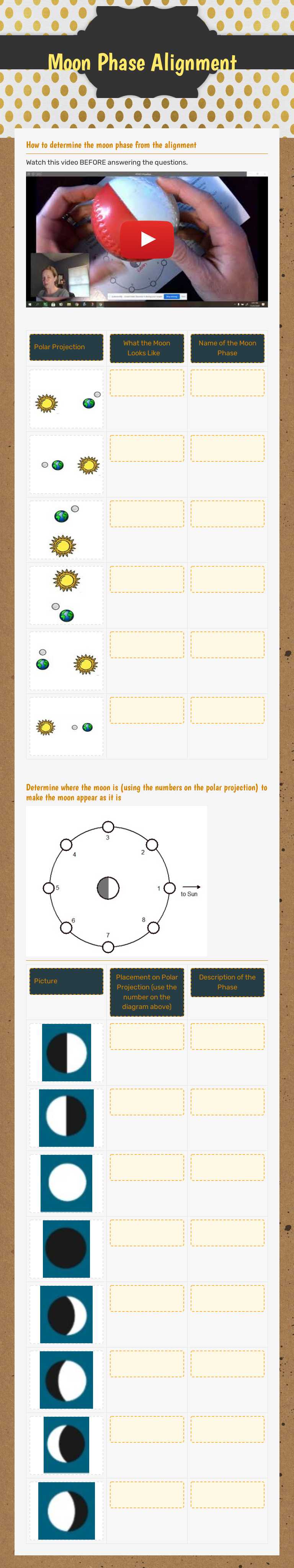 Moon Phase Alignment worksheet preview image