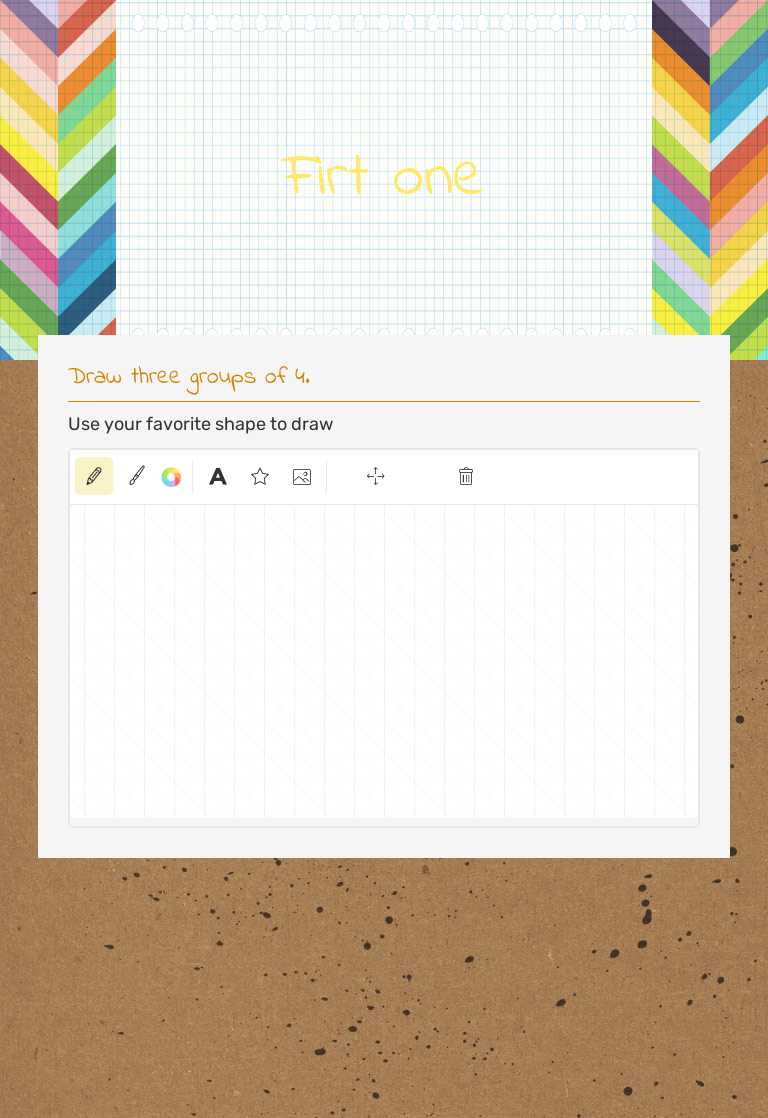 Firt one worksheet preview image