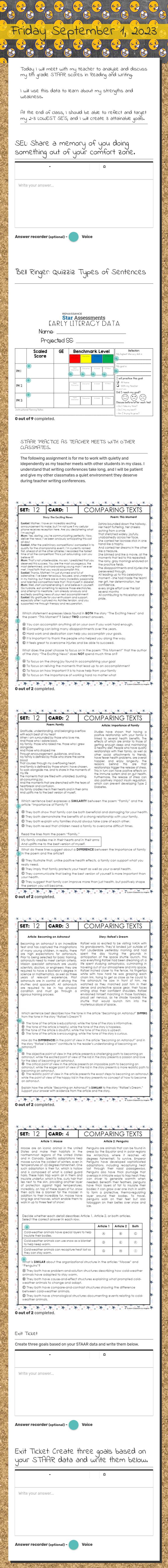 Friday September 1, 2023 worksheet preview image
