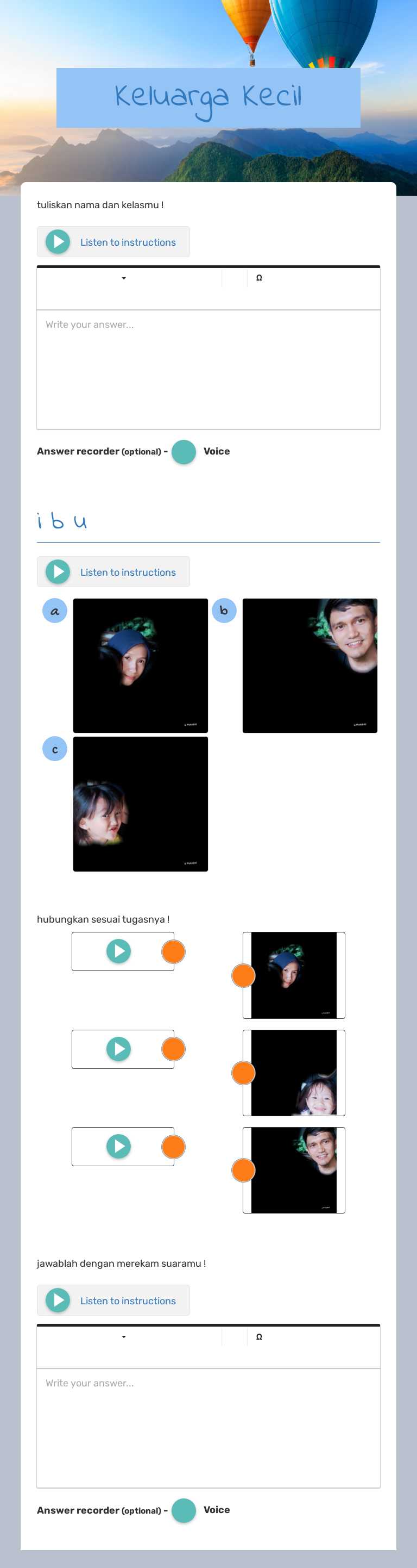 Keluarga Kecil worksheet preview image