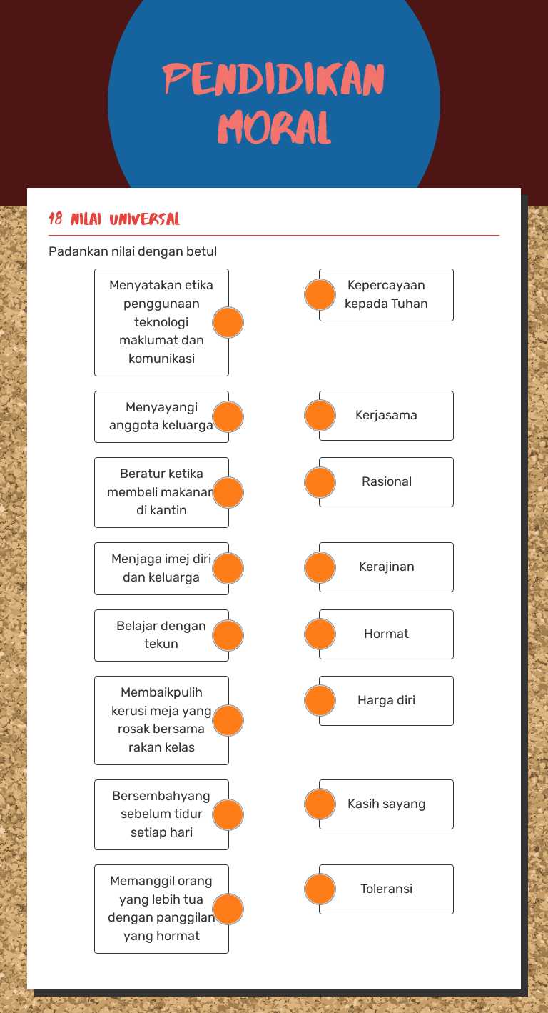 Pendidikan Moral worksheet preview image