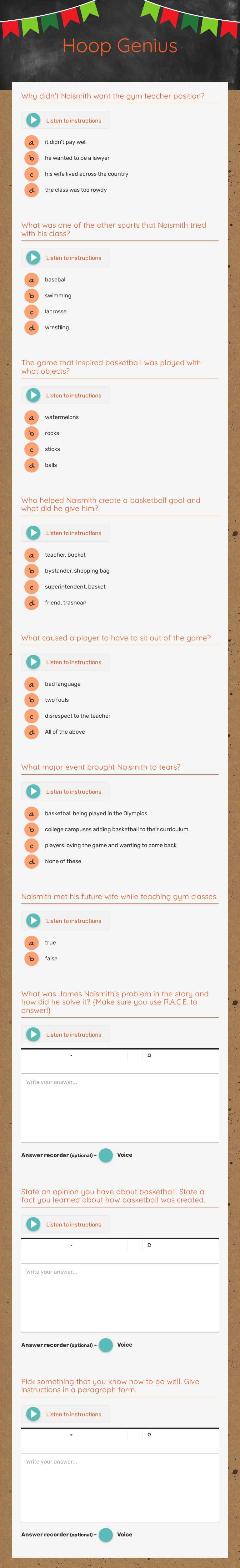 Hoop Genius Grade 3 worksheet preview