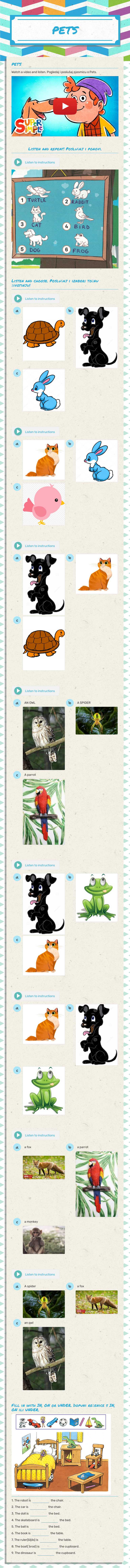 PETS Grade 1 worksheet preview