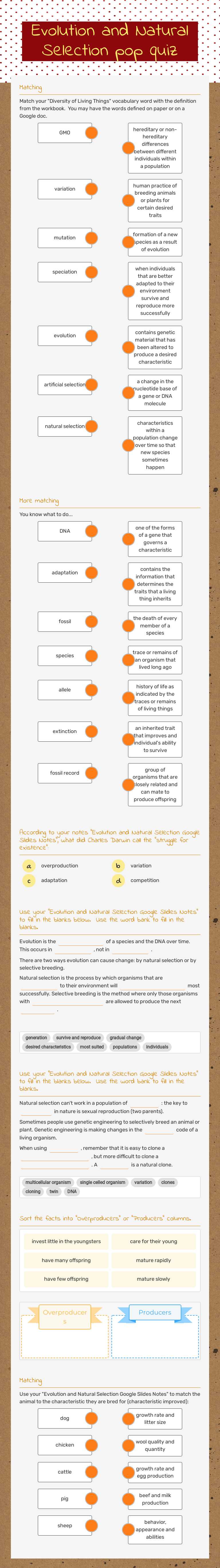 Master evolution and natural selection concepts with our interactive ...