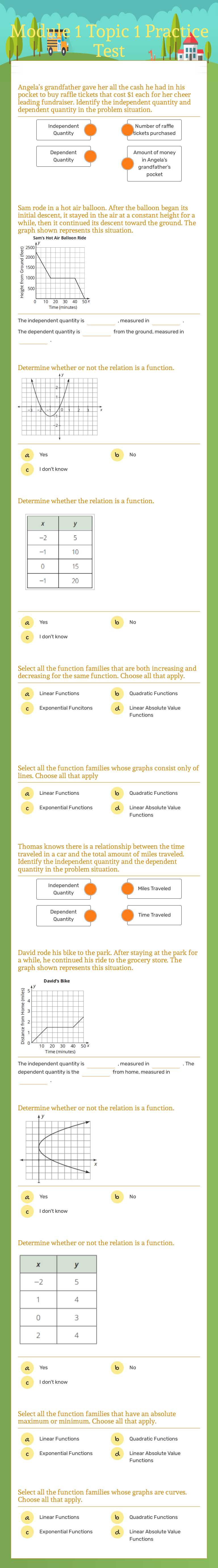 Module 1 Topic 1 Practice Test worksheet preview image
