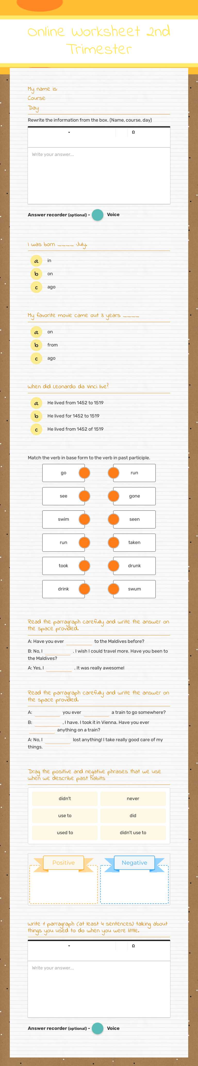 Online Worksheet
2nd Trimester worksheet preview image