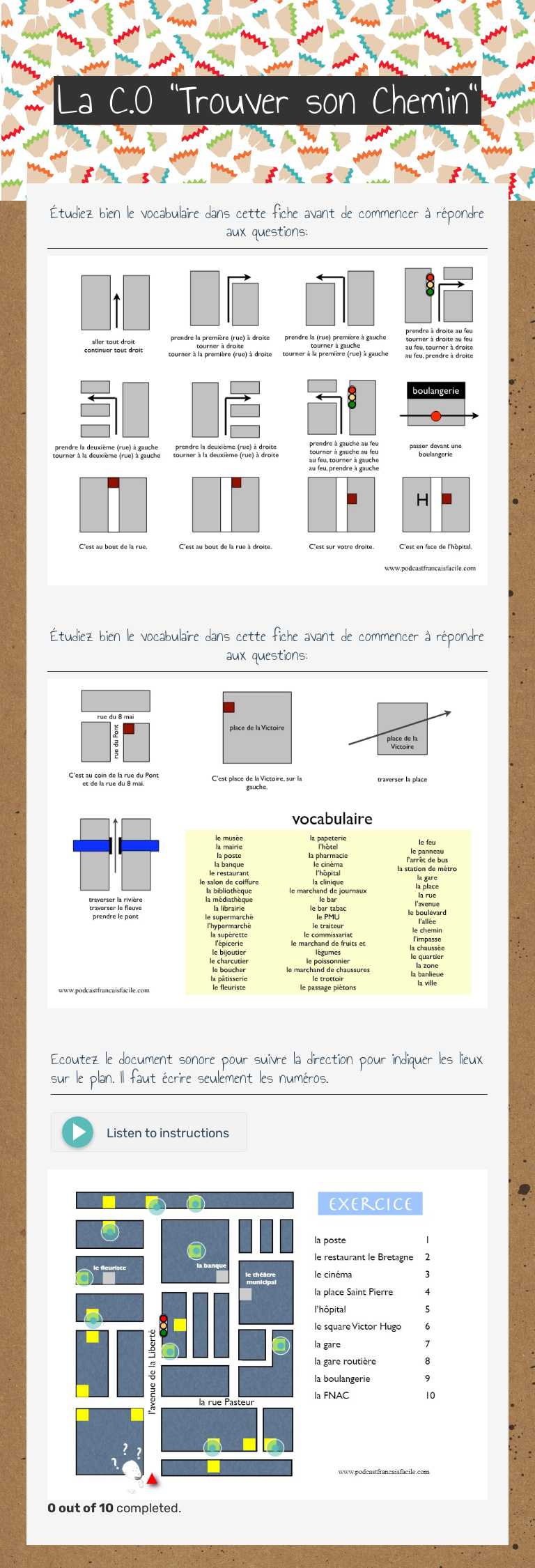 La C.O "Trouver son Chemin" Grade 8 worksheet preview