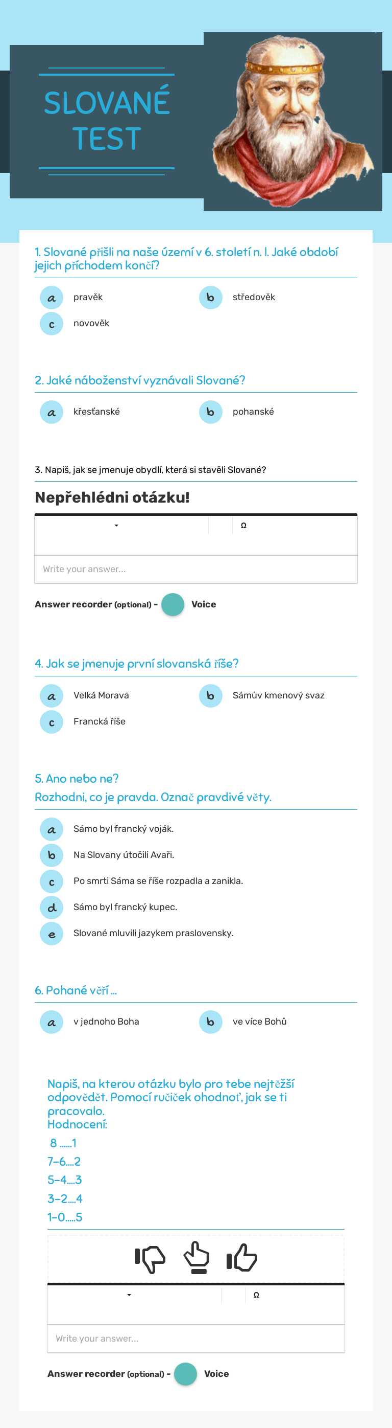 SLOVANÉ
TEST worksheet preview image