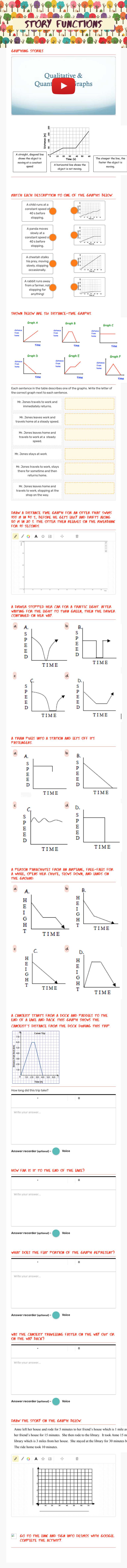 Story Functions worksheet preview image