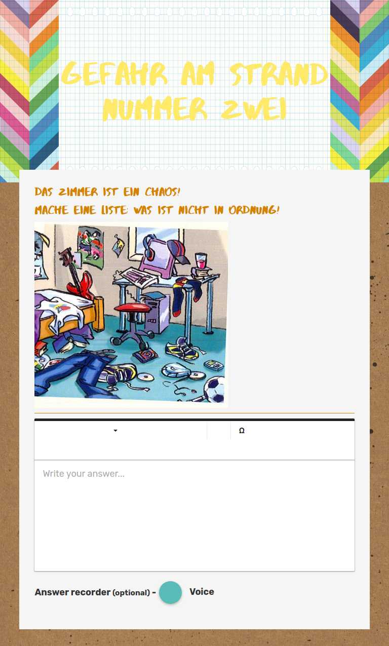 Gefahr am Strand Nummer Zwei worksheet preview image