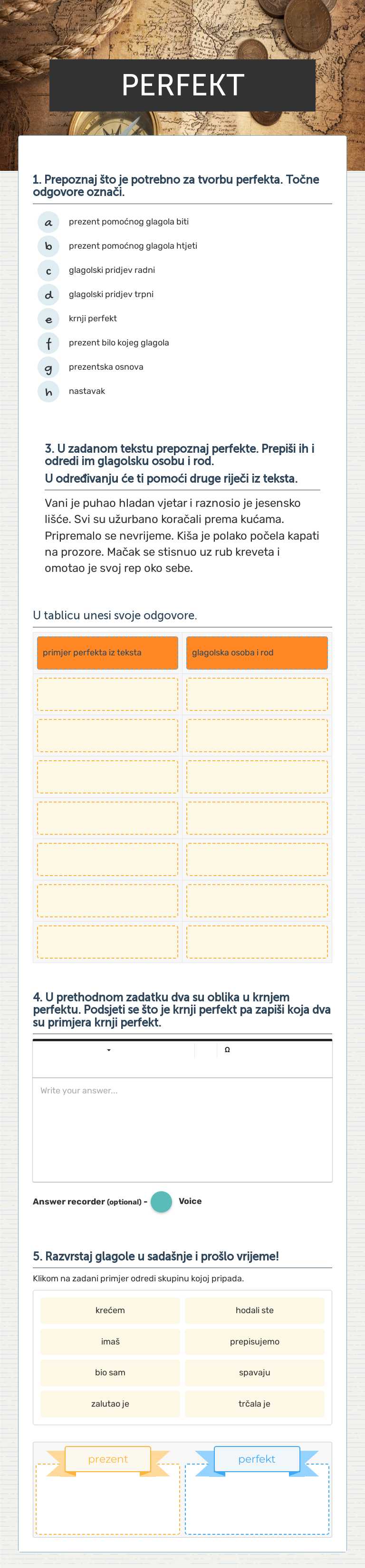 PERFEKT worksheet preview image