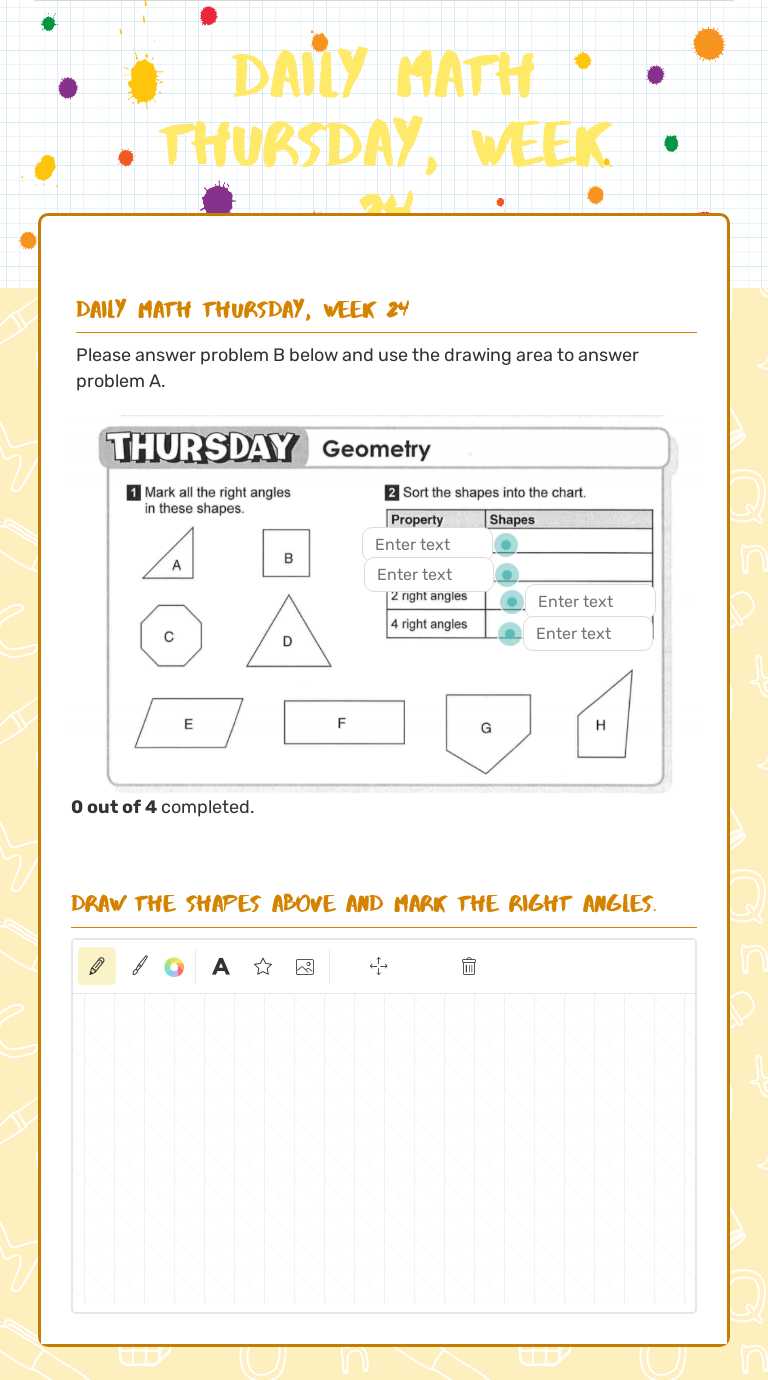 Daily Math Thursday, Week 24 worksheet preview image